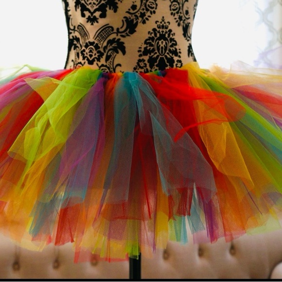 Rainbow Adult Tutu, Gay Pride, Unicorn, Pony, Rave, Fun, Bright, Happy - Picture 3 of 3